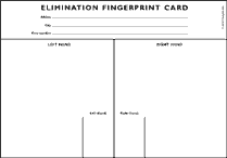 Elimination fingerprint card
