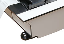 Height-adjustment control for the table is mounted on the right side of the table.