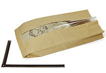Papieren zak (Kraft papier) met venster (C-93000)