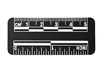 Schwarzes Lineal, 5 cm