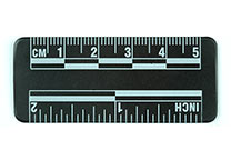 Zwarte magnetische maatlat, 5 cm