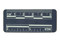 Blauwe magneetlineaal, 5 cm