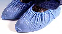 Wegwerp schoenovertrekken (blauw, PE)