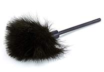 Marabou brush with black feathers