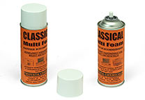 Glass cleaner, detergent foam in spraycan