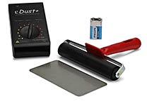 Electrostatic dustprint lifter, aardingsplaat, roller en blokbatterij