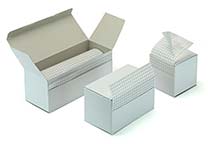 5, 10, and 15 cm wide microtrace tape in cardboard dispenser boxes