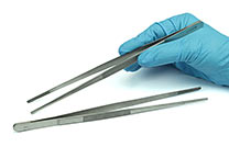 Stainless steel forceps, 25.5 cm long with rounded point (C-25000)