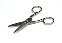 Stainless steel scissor, 12.5 cm long, suitable for cutting thin wires (E-68000)