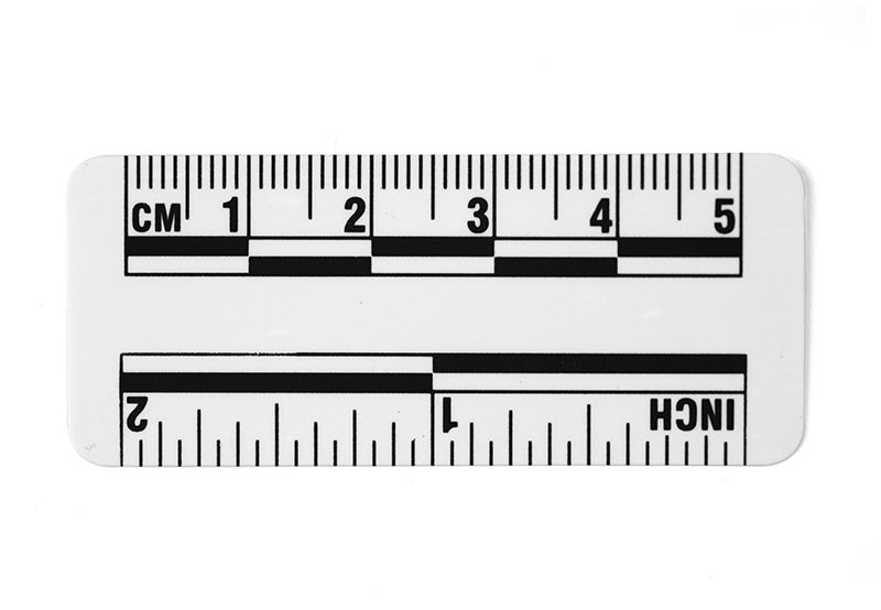 PVC vinyl rulers  with on one side a scale of 0 5  cm  and 