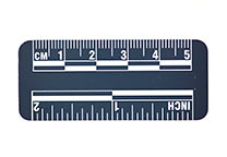 Blue ruler, 5 cm
