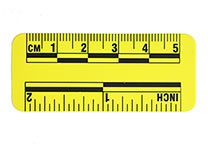 Yellow ruler, 5 cm