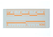 Oranje fluorescerende fotolineaal, 5 cm