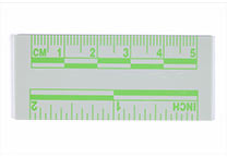 Groen fluorescerende lineaal, 5 cm