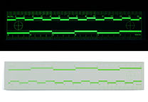 Groen fluorescerende lineaal, 15 cm