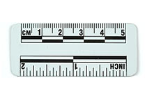 Witte magneetlineaal, 5 cm