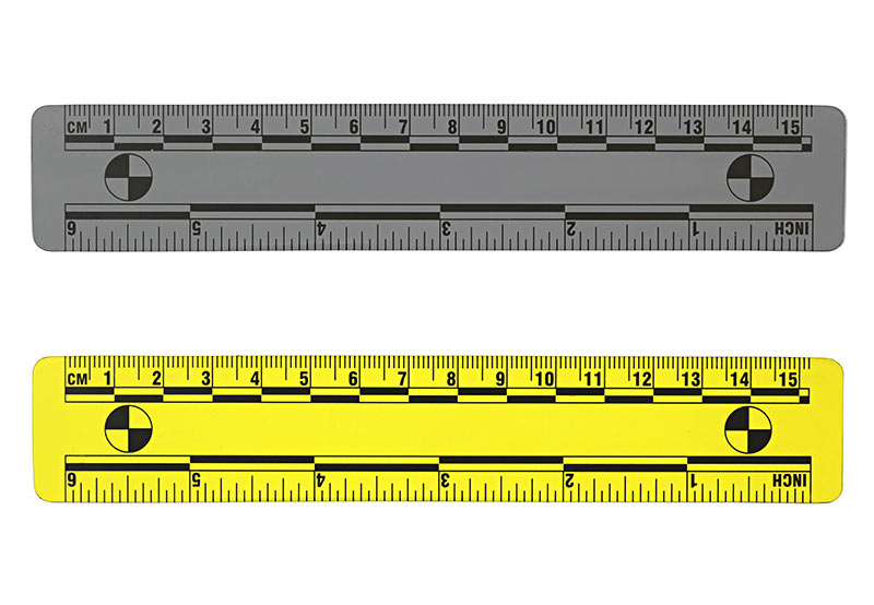 Magnet-backed 6 metal ruler