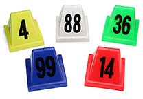 Nummerbordjes in de verschillende kleuren